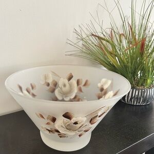 Beautiful frosted glass bowl